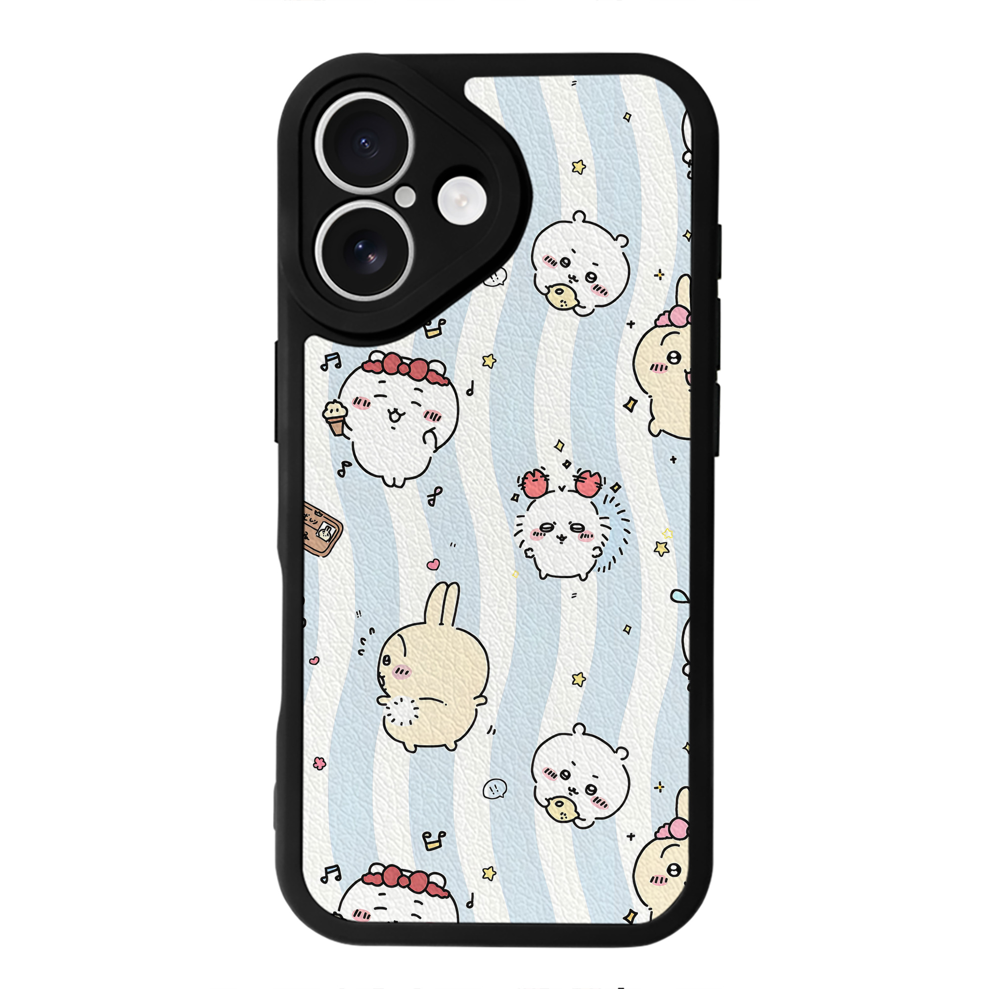 （画像用） ちいかわ Chii-kawa 【iPhone 16シリーズ対応】シリコンスマホケース（レザー調） 材質：シリコン